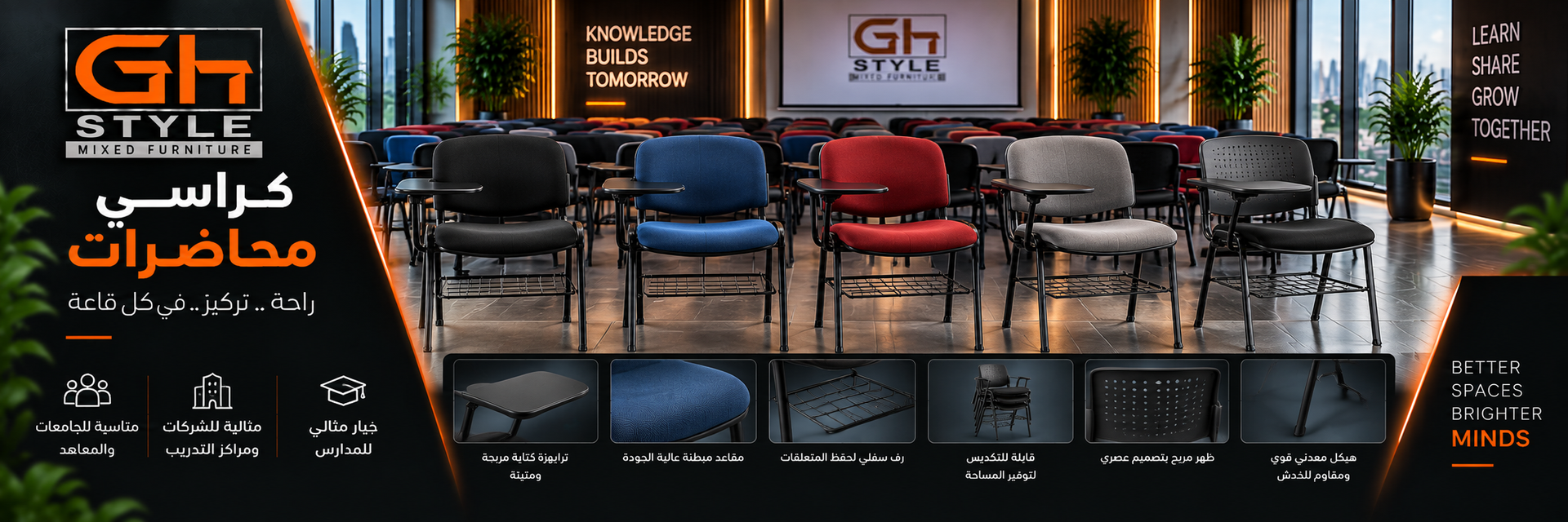 أثاث مكتبى / كراسي مكتبية / كراسي محاضرات
