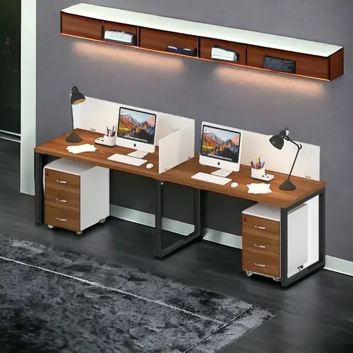 ورك ستيشن ترين حائطي 2خانه بدون وحده